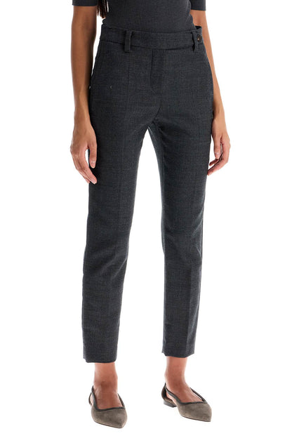 Woolen Cigarette Pants For Women  - Grey