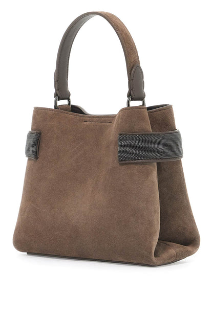 Handbag With Precious Bands  - Brown