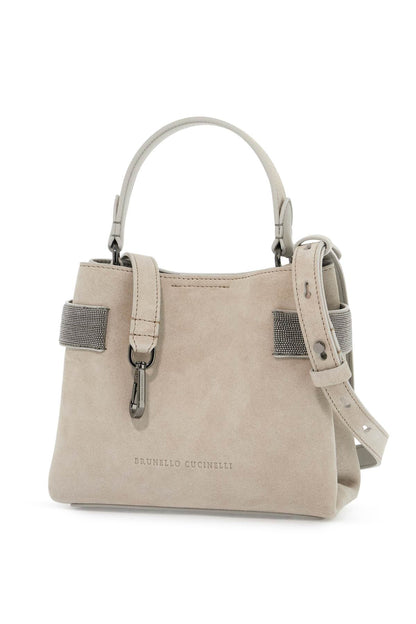 Handbag With Precious Bands  - Grey