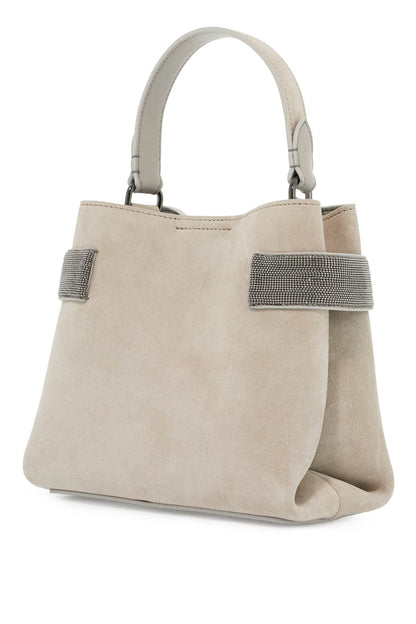 Handbag With Precious Bands  - Grey