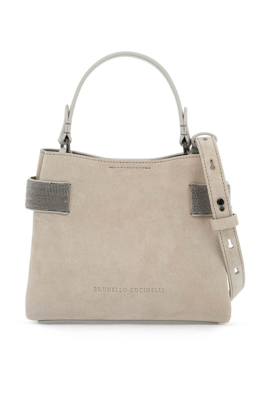 Handbag With Precious Bands  - Grey