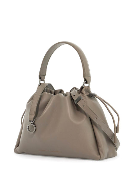 Handbag With Monile Embell  - Grey