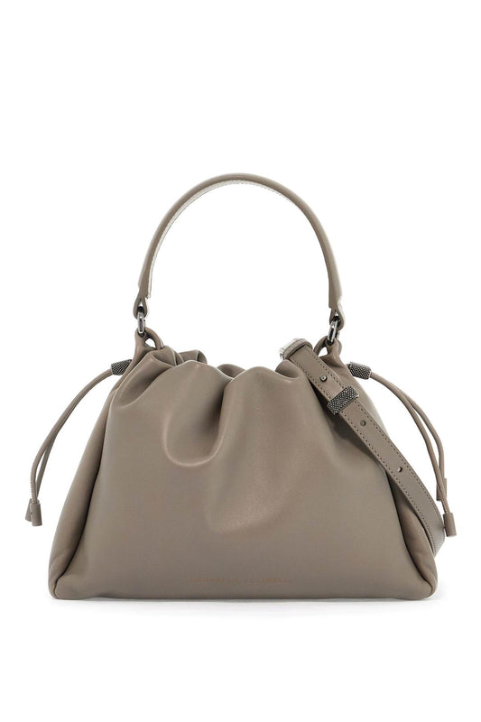 Handbag With Monile Embell  - Grey