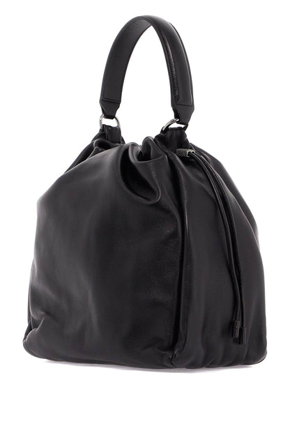 Handbag With Monile Embell  - Black