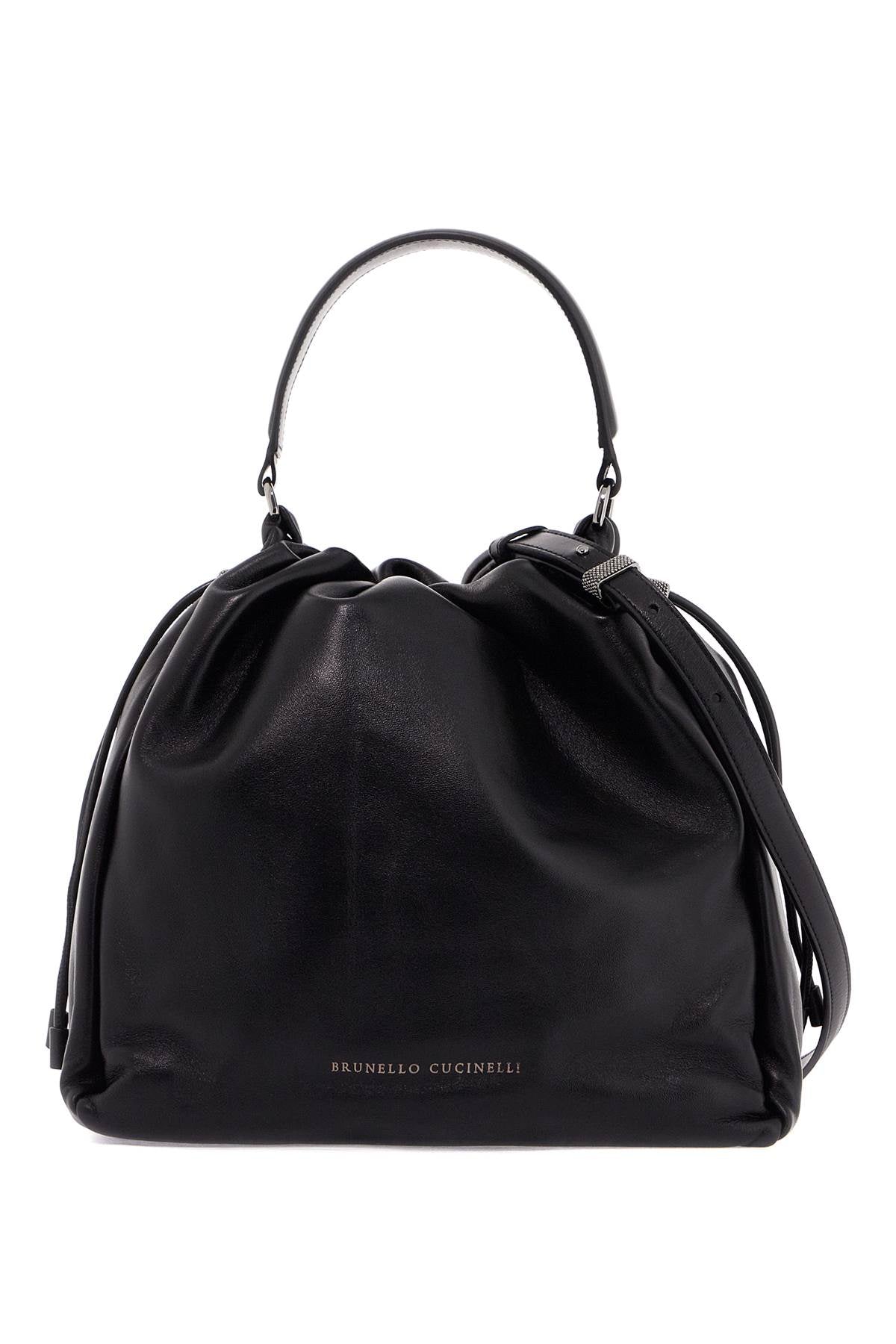 Handbag With Monile Embell  - Black