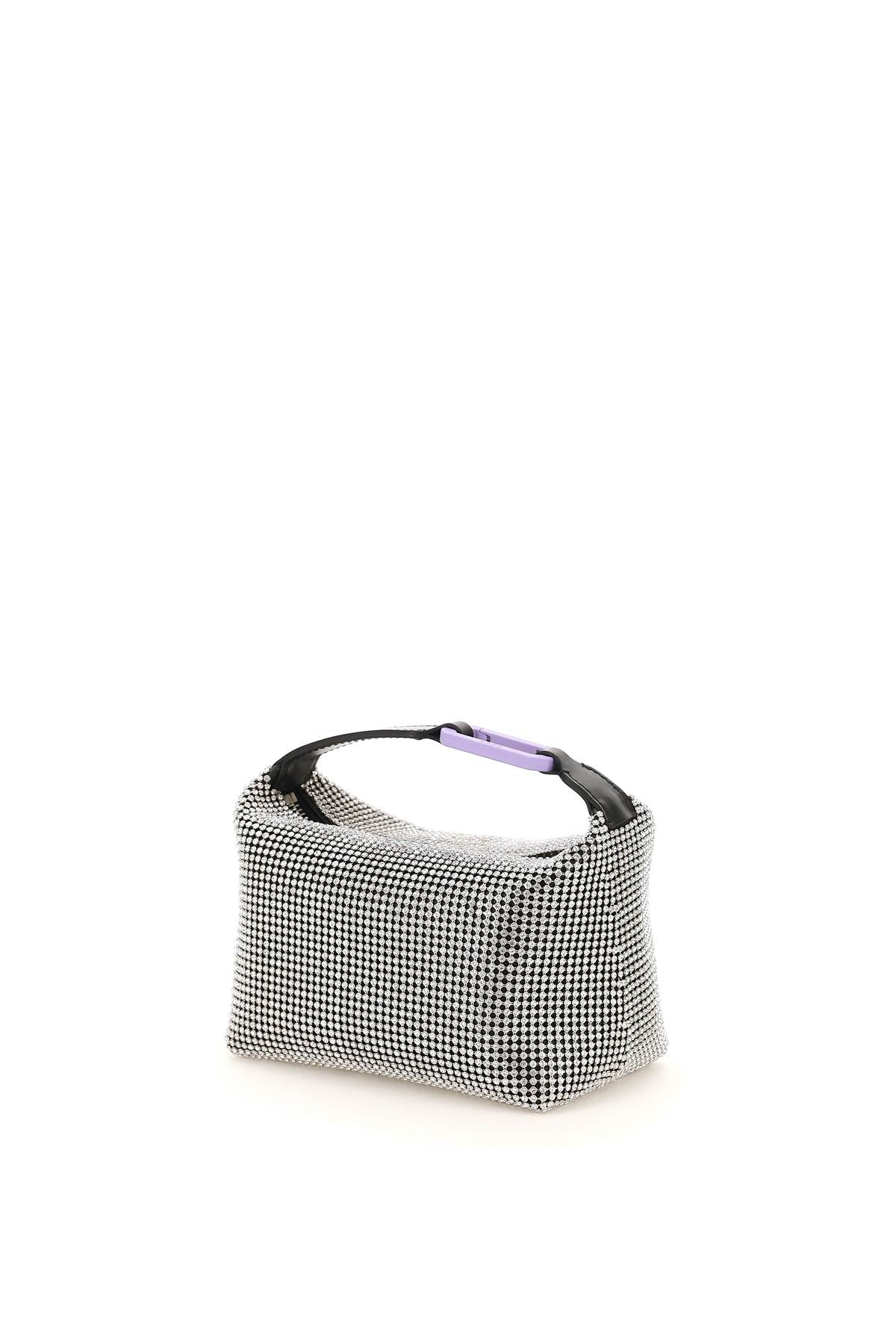 Crystal Mesh Moonbag  - Argento