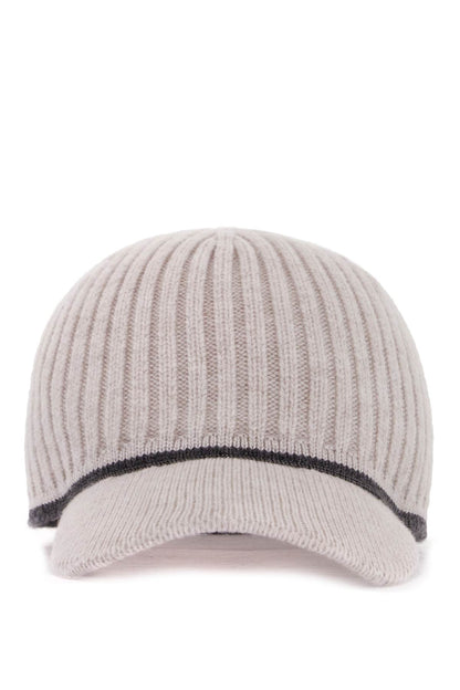 Baseball Cap In Knit Fabric  - Grey