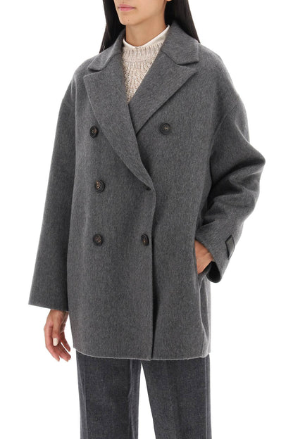 Cashmere Beaver Peacoat  - Grey