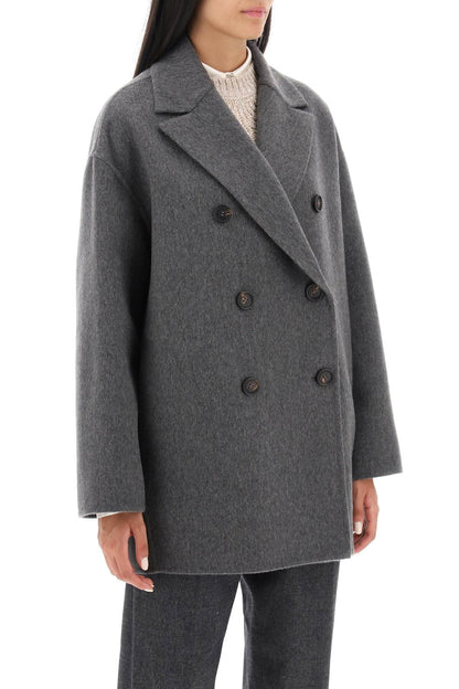 Cashmere Beaver Peacoat  - Grey