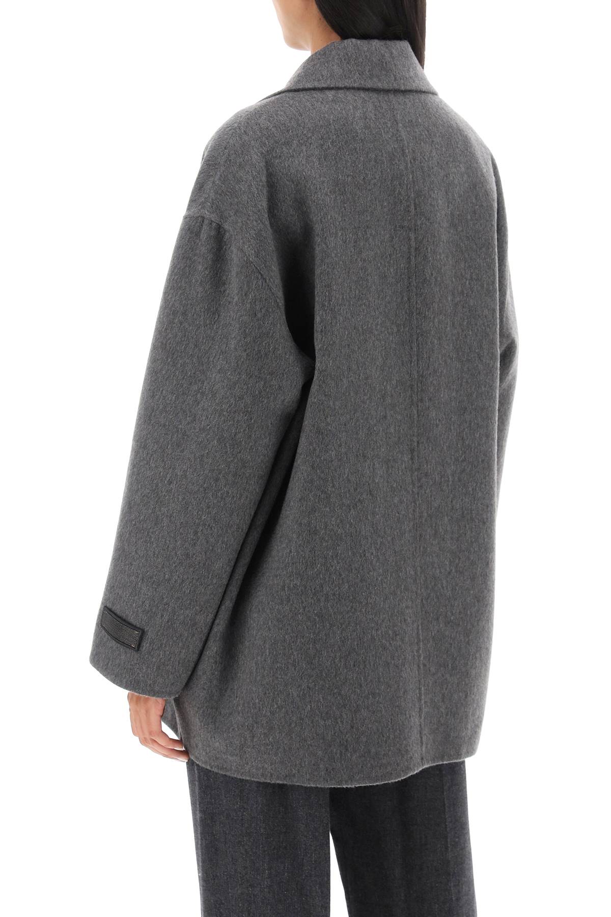 Cashmere Beaver Peacoat  - Grey