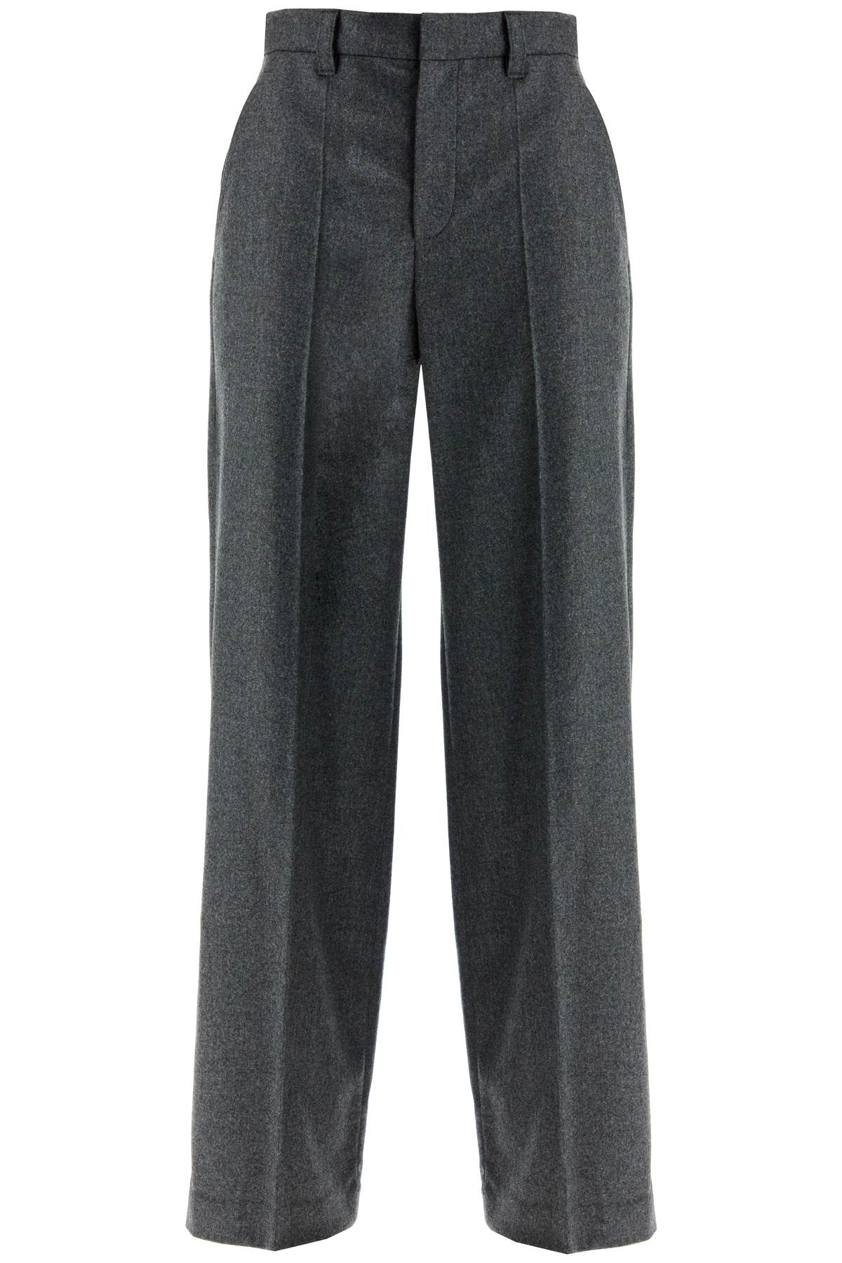 Tailored Flannel Trousers For  - Grey