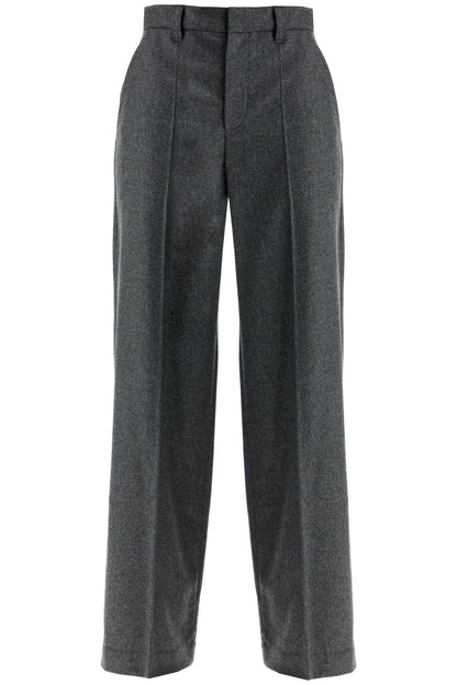 Tailored Flannel Trousers For  - Grey