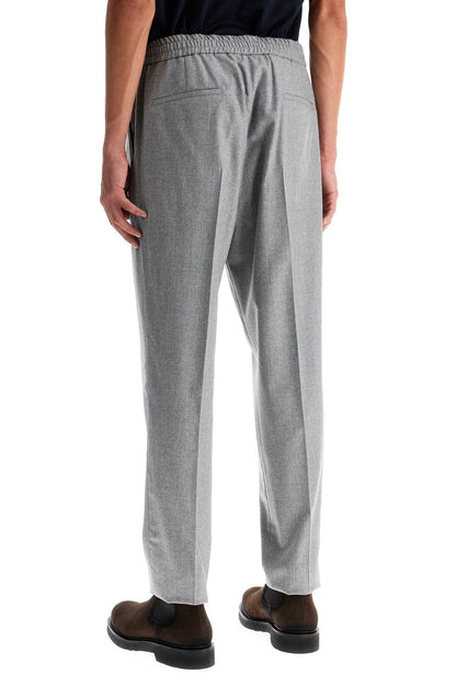 Wool Flannel Leisure Fit Pants In  - Grey