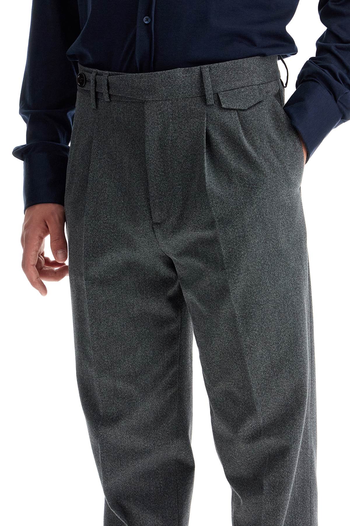 Stretch Cotton Leisure Fit Pants For Men/w  - Grey