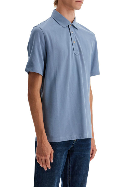 Pique Polo Shirt  - Light Blue