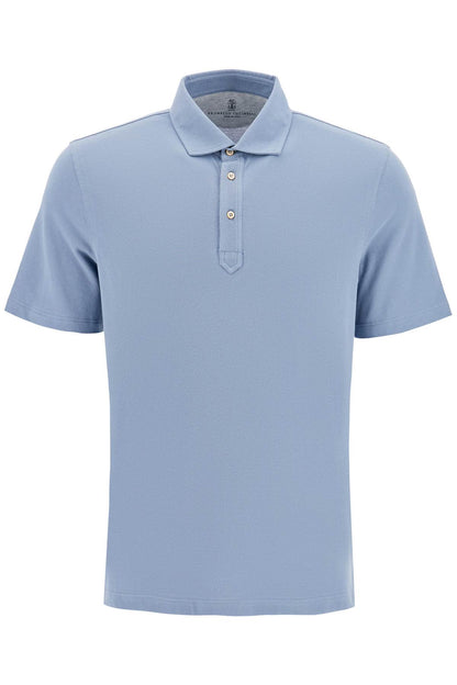 Pique Polo Shirt  - Light Blue