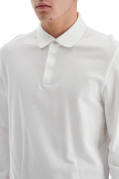 Long-sleeved Piquã© Polo  - White