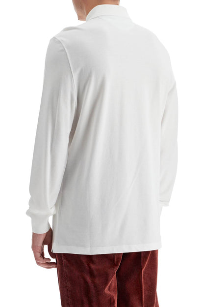 Long-sleeved Piquã© Polo  - White