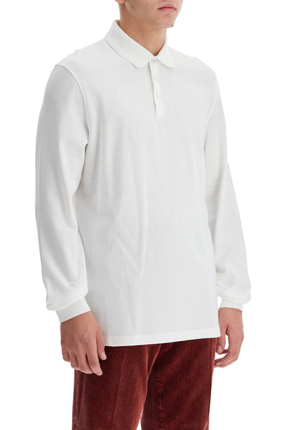 Long-sleeved Piquã© Polo  - White