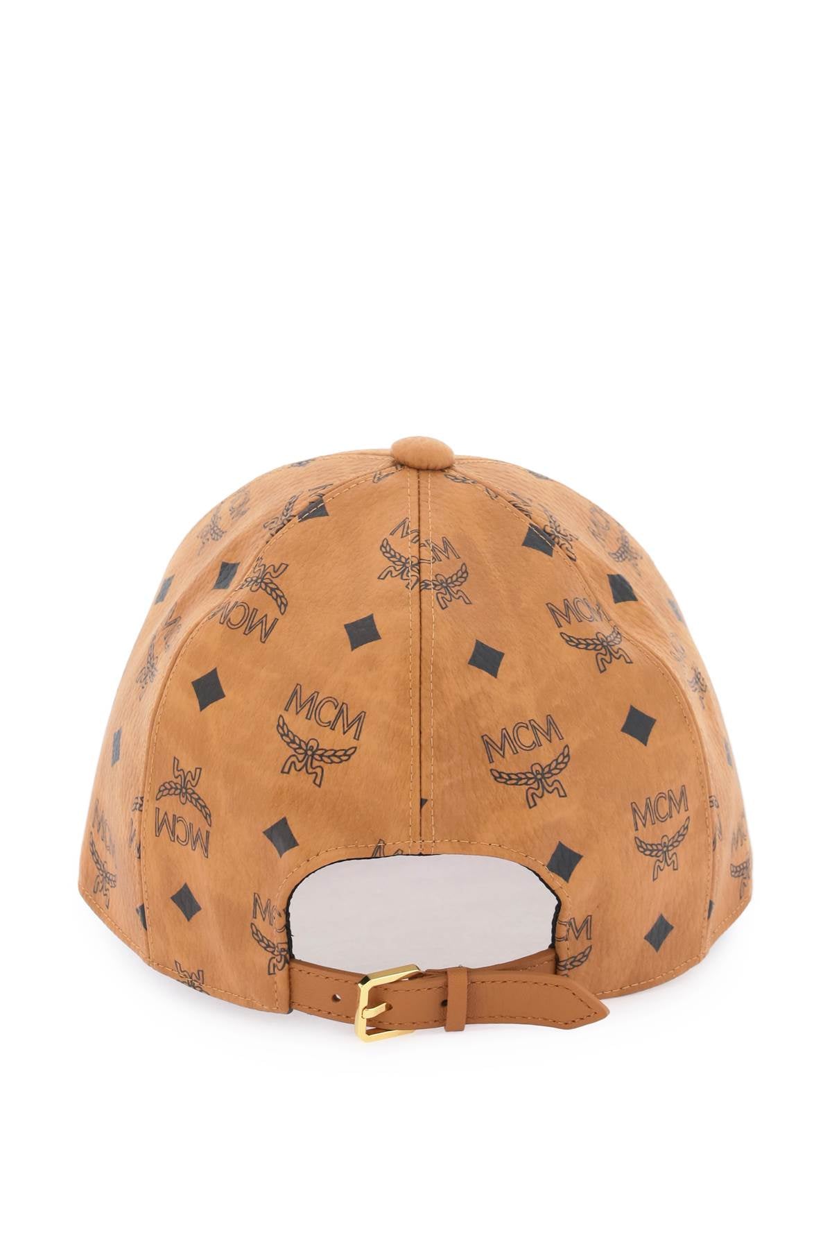 Visetos Faux Leather Baseball Cap  - Beige