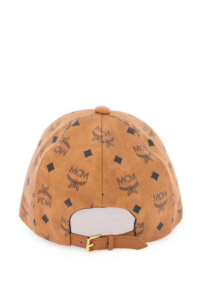 Visetos Faux Leather Baseball Cap  - Beige