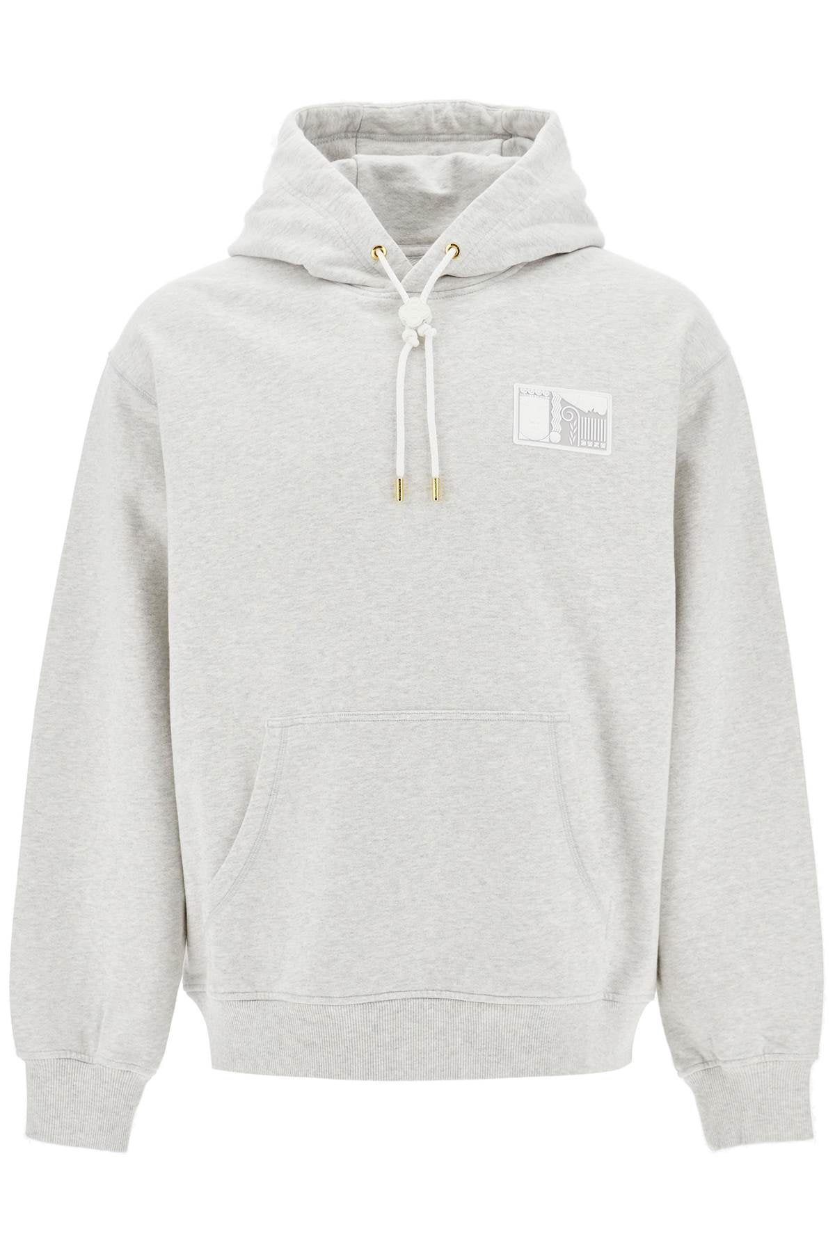 Hooded Tennis Statues Sweat  - Grey