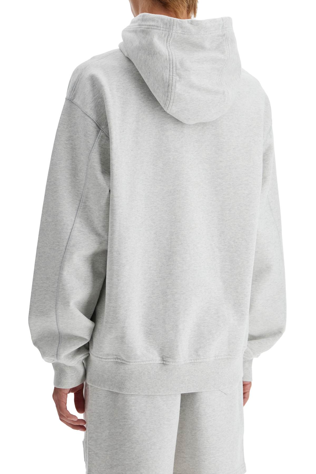 Hooded Tennis Statues Sweat  - Grey