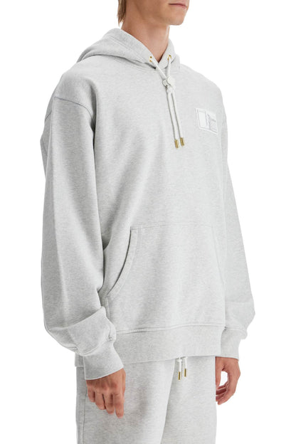 Hooded Tennis Statues Sweat  - Grey