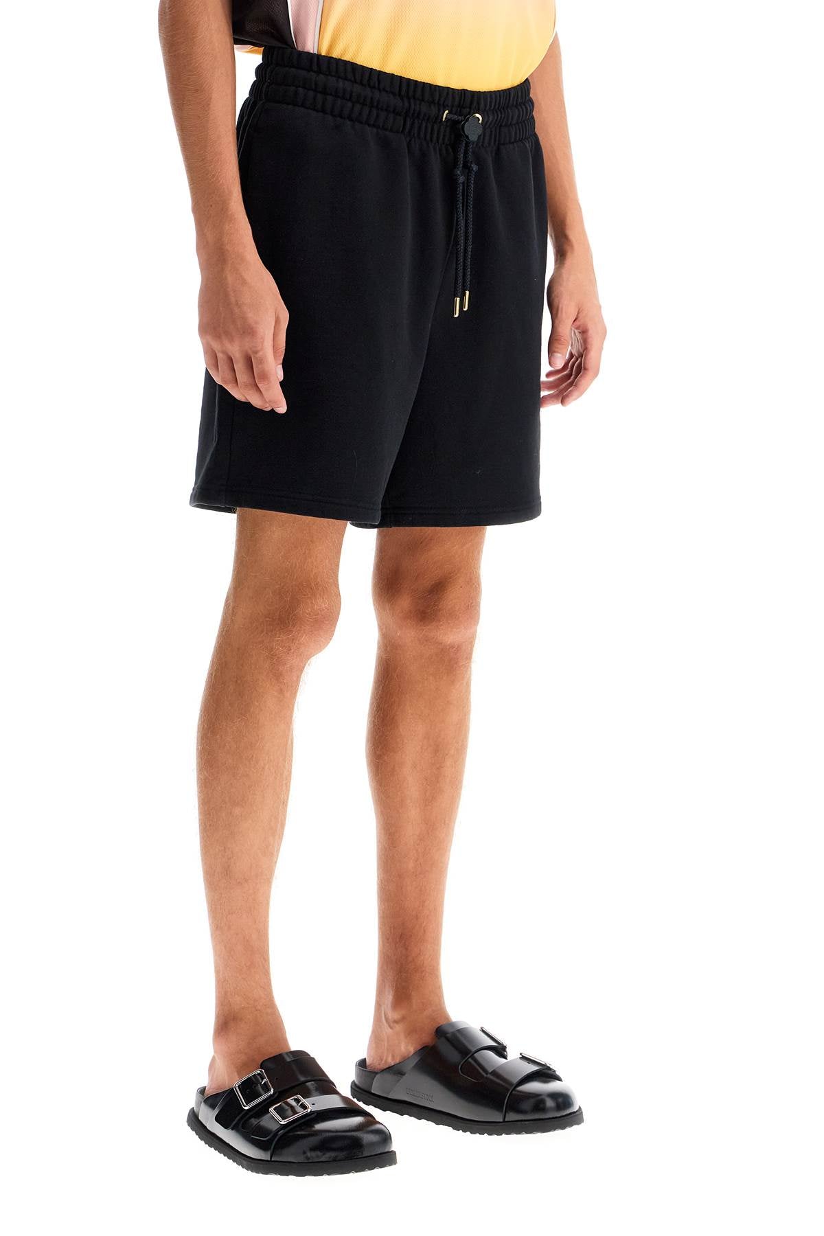 Organic Cotton Sports Bermuda Shorts  - Black