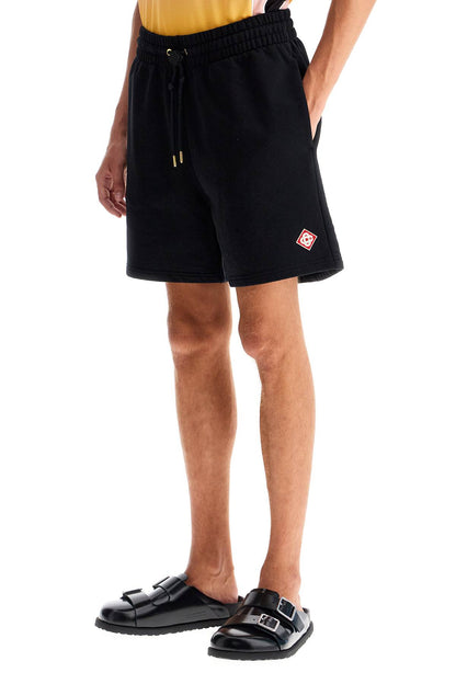 Organic Cotton Sports Bermuda Shorts  - Black