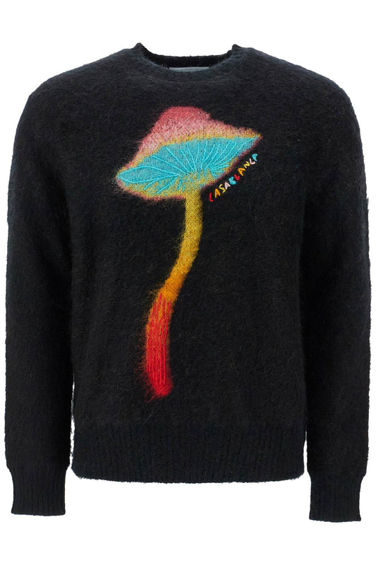 Rainbow Mushroom Sweater  - Black