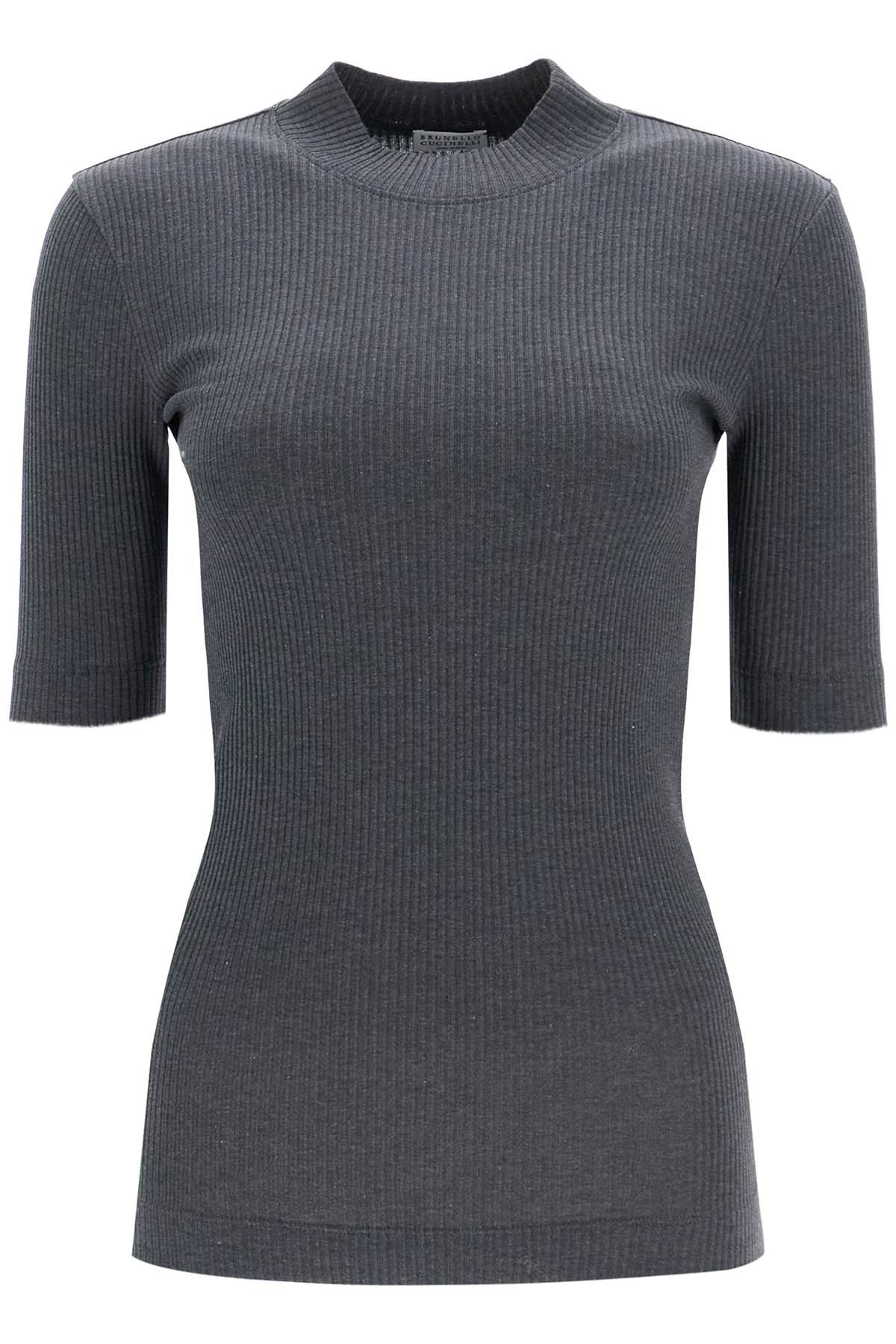 Ribbed Jersey T-shirt For A  - Grey