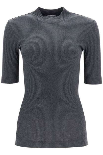 Ribbed Jersey T-shirt For A  - Grey