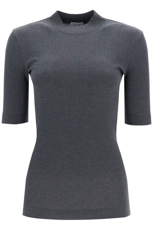 Ribbed Jersey T-shirt For A  - Grey