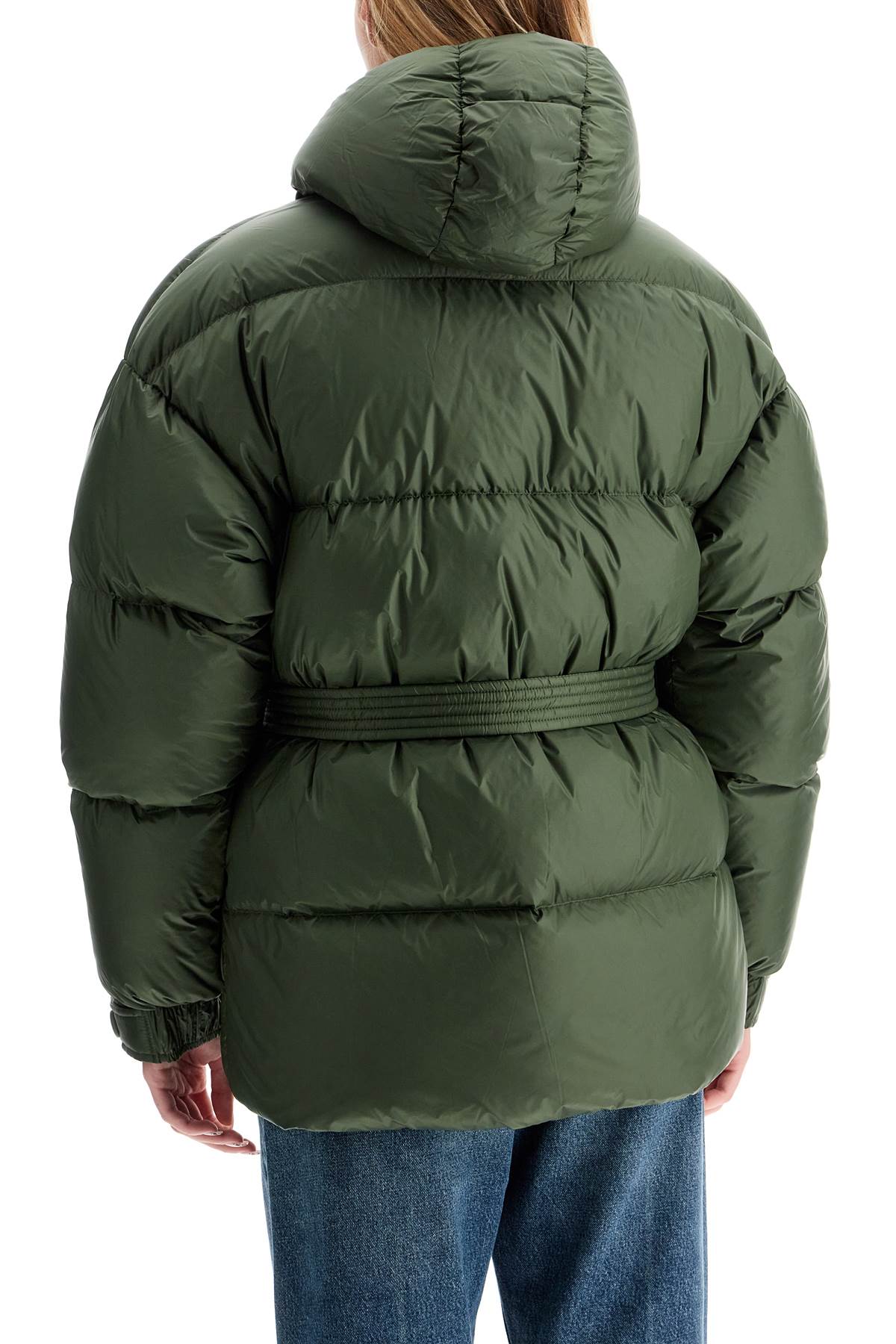 Michlin Belted Down Jacket  - Green