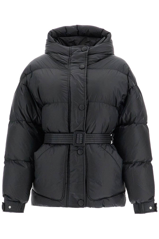 Michlin Belted Down Jacket  - Black