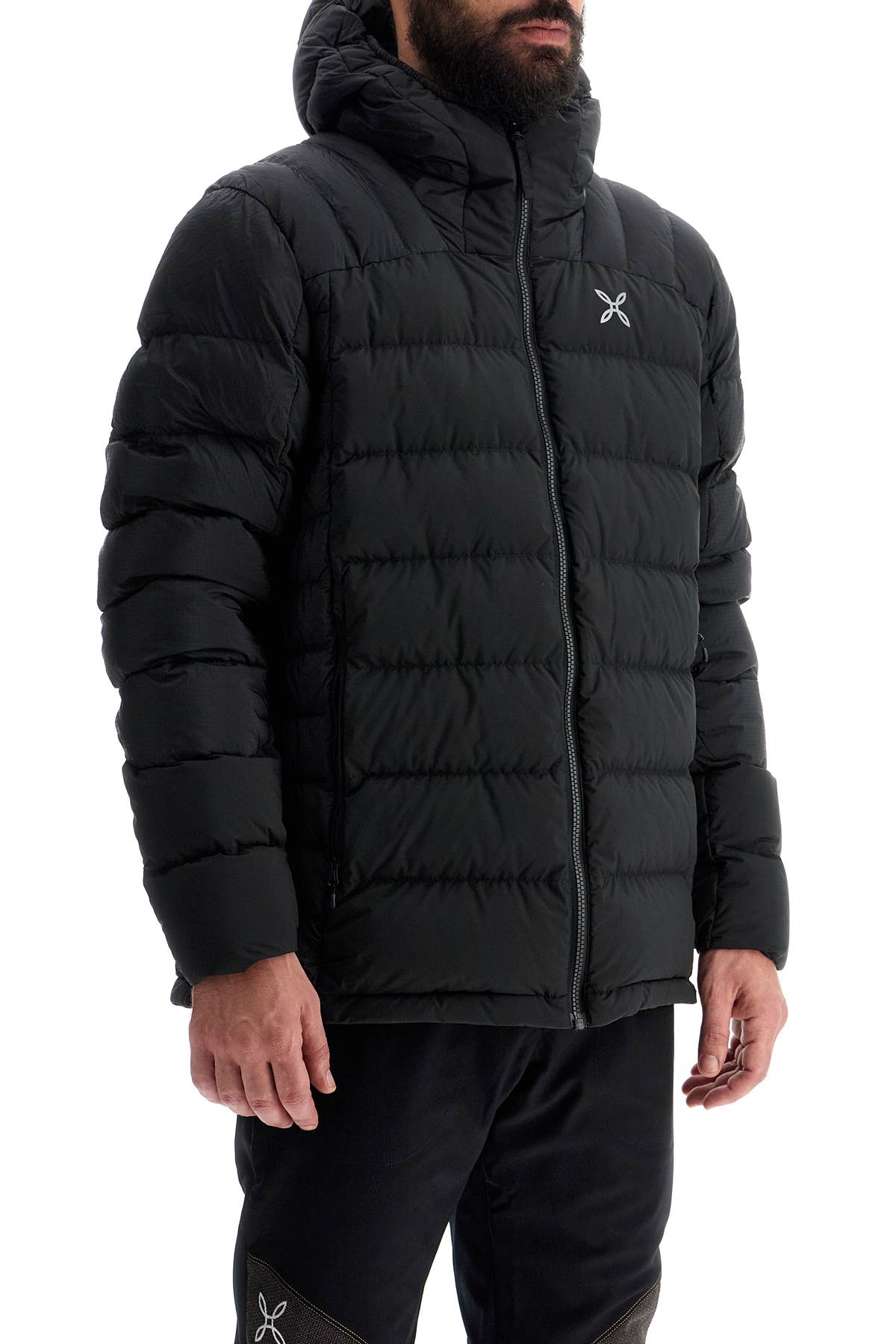 Hooded Down Jacket Ren  - Black