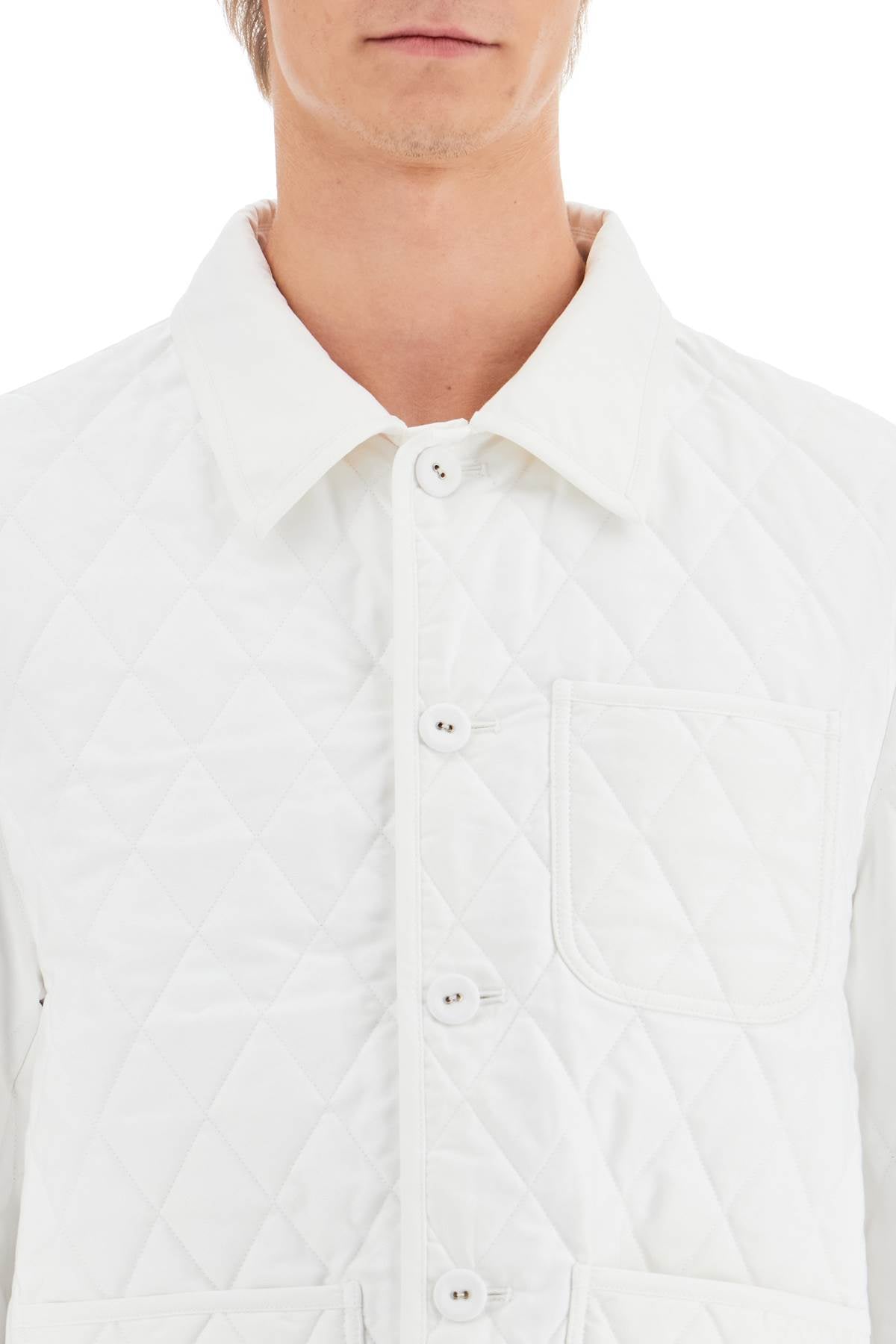 Lightweight Quilted Cotton Jacket  - White