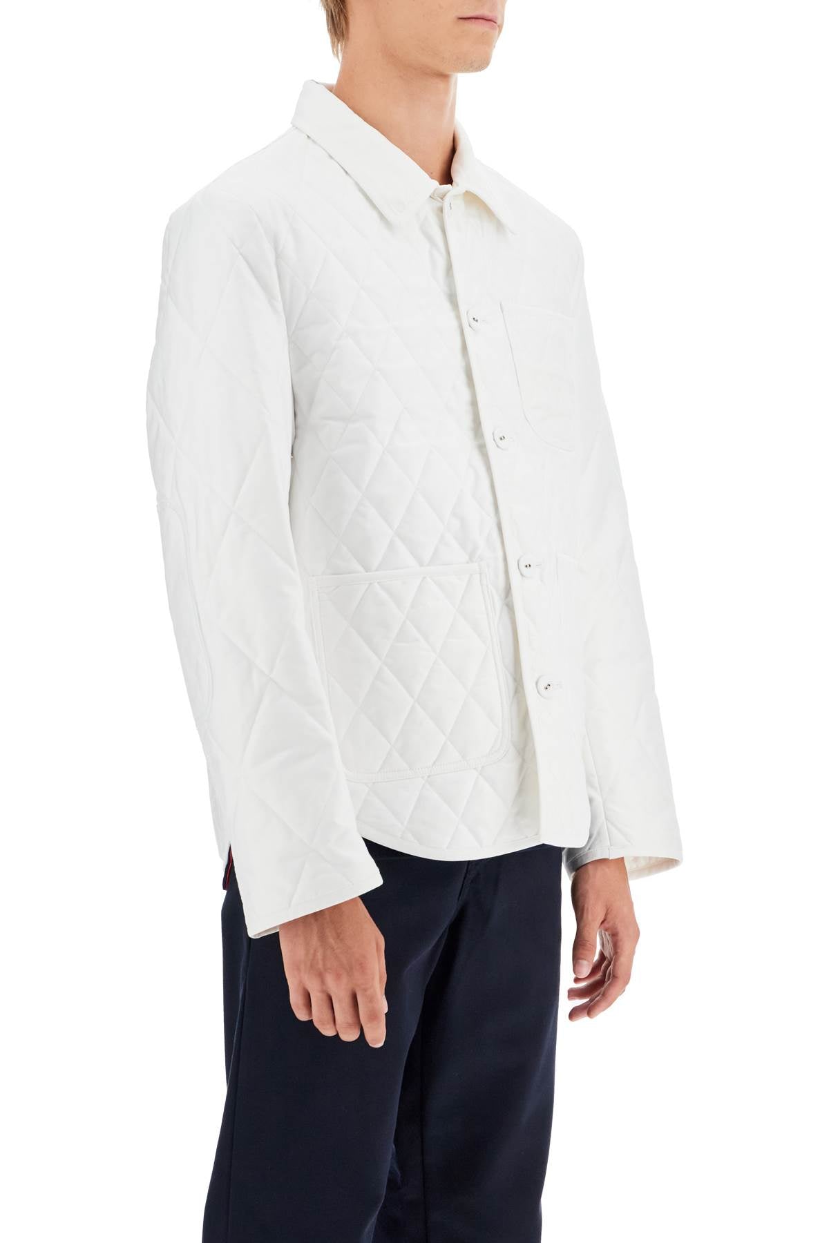 Lightweight Quilted Cotton Jacket  - White