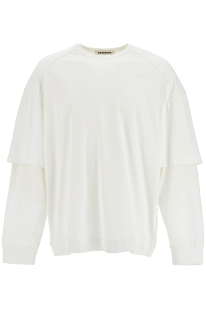 Theo Double Sleeve T-shirt With  - White