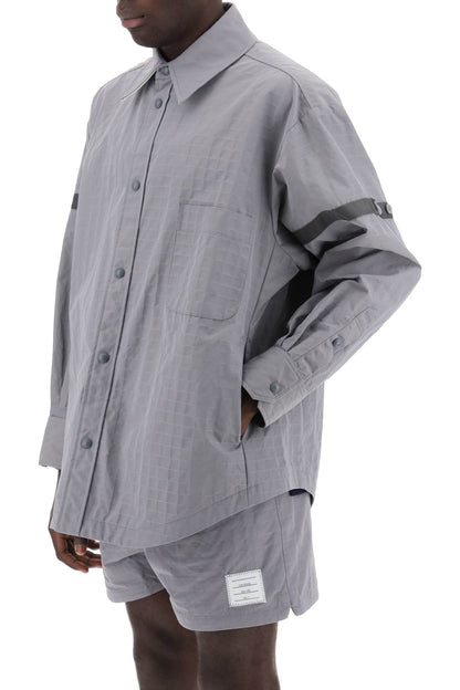 Nylon Ripstop Overshirt In  - Grey