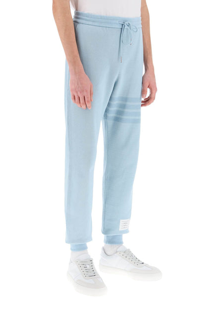 4-bar Joggers In Cotton Knit  - Light Blue