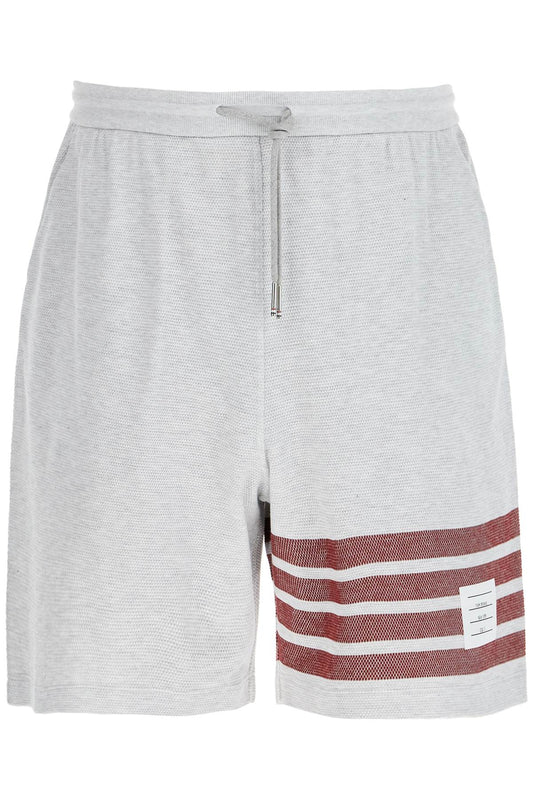 4-bar Cotton Bermuda Shorts  - Grey