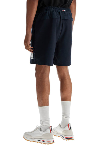 Navy Combo Mid Thigh Ripstop And Wool Shorts  - Blue