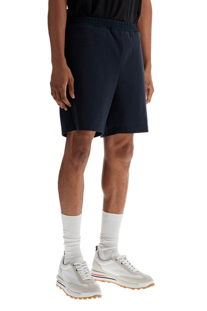 Navy Combo Mid Thigh Ripstop And Wool Shorts  - Blue