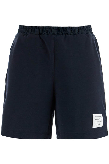 Navy Combo Mid Thigh Ripstop And Wool Shorts  - Blue