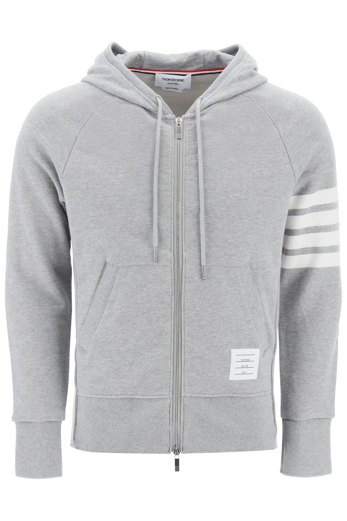 4-bar Zip-up Hoodie  - Grey