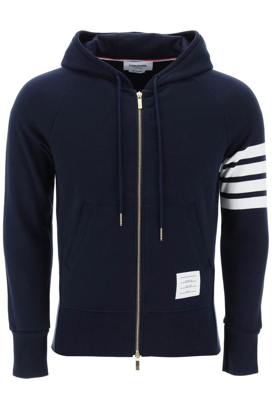 4-bar Zip-up Hoodie  - Blue