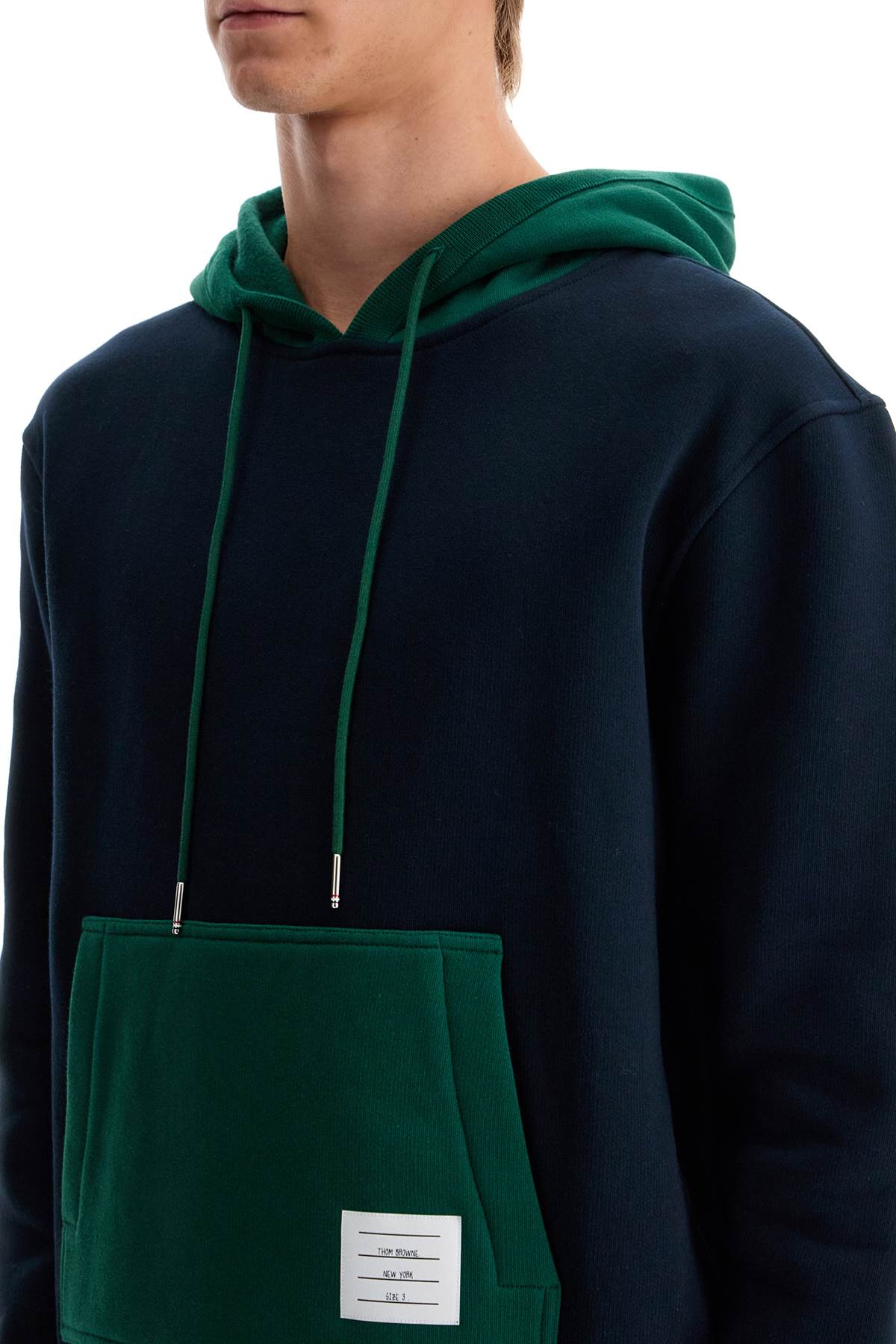 Hooded Sweatshirt With Color  - Blue