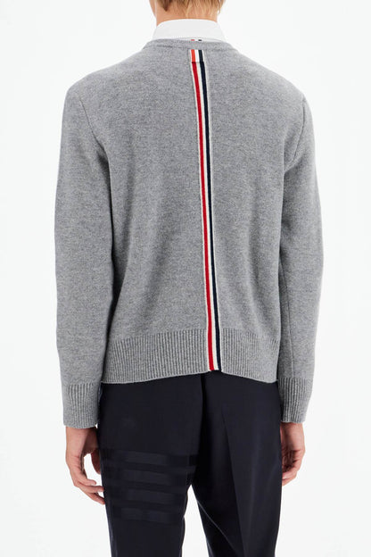 Wool Piqué Crewneck Pullover  - Grey